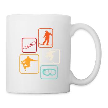Snowboard retro Snowboarden Skifahren  - Tasse - Weiß - Rechts