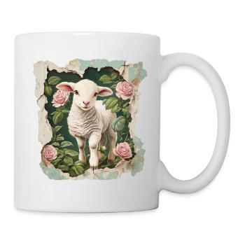 Lamm Vintage - Tasse - Weiß - Rechts