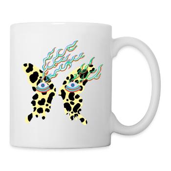 butterfly_with_eyes - Tasse - Weiß - Rechts