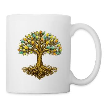 Stylized Tree of Life – Natural Harmony - Mug - white - Right
