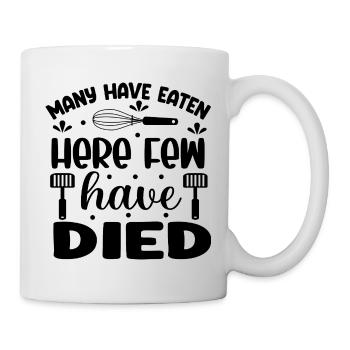 Beaucoup ont mangé ici, peu sont morts - Mug blanc - blanc - Droite