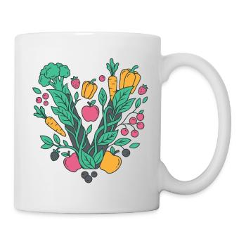Fresh Garden Vegetable Motif - Mug - white - Right