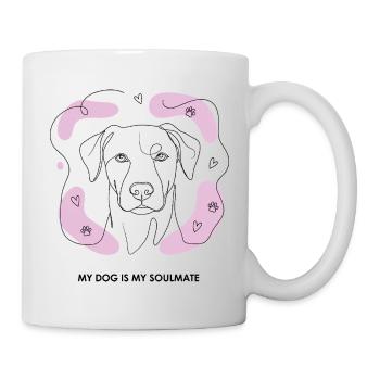 Dog Soulmate Line Art - Mug - white - Right