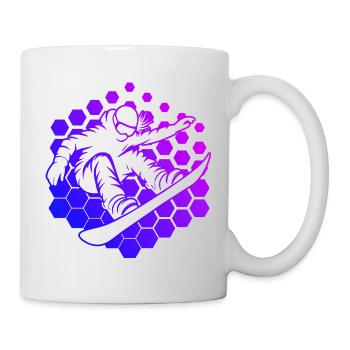 Frisches Snowboard Motiv für Snowboard für Frauen - Tasse - Weiß - Rechts
