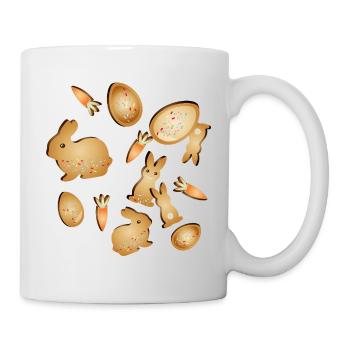 Motifs de biscuits de Pâques avec Bunny & Egg - Mug blanc - blanc - Droite
