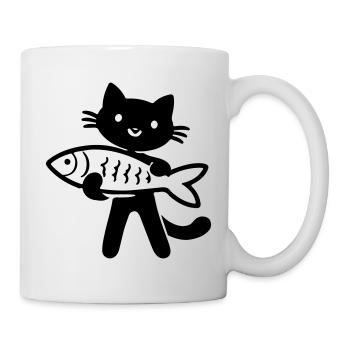 Poisson-chat - Mug blanc - blanc - Droite