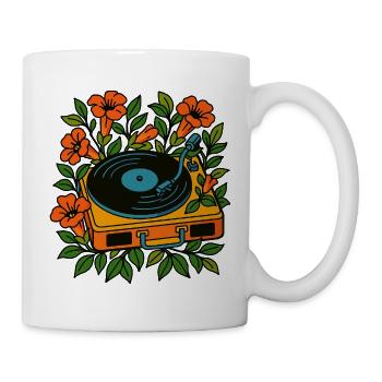 Botanischer Plattenspieler - Tasse - Weiß - Rechts