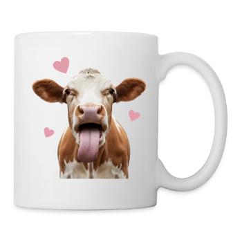 Kuhliebe – Süße Kuh mit Herz - Tasse - Weiß - Rechts