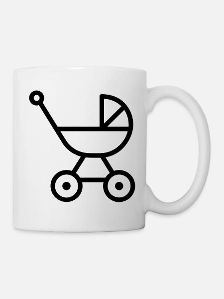 Kinderwagen - Tasse - Weiß