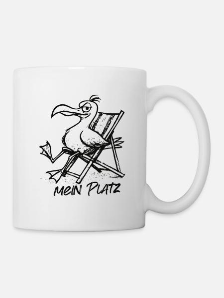 Pelican on the beach chair – My place - Mug - white