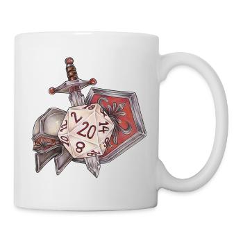 Jeu de rôle sur table D20 D20 Jeu de Guerre Cadeau - Mug blanc - blanc - Droite