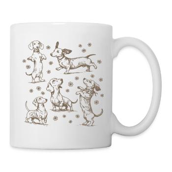 Teckel Teckel Chiens Teckels Teckel Chien teckel Teckel - Mug blanc - blanc - Droite