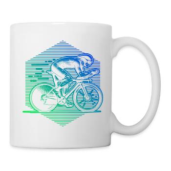 Attention aux fans de vélo de route, déclaration simple - Mug blanc - blanc - Droite
