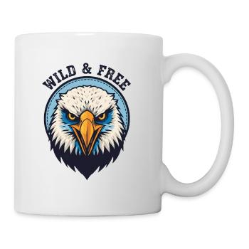Wilder und Freier Adler - Tasse - Weiß - Rechts