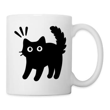 Kater Katze - Tasse - Weiß - Rechts