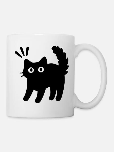 Kater Katze - Tasse - Weiß