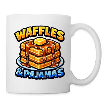 Waffeln und Pyjamas lieben Frühstückswaffeln - Tasse - Weiß - Rechts