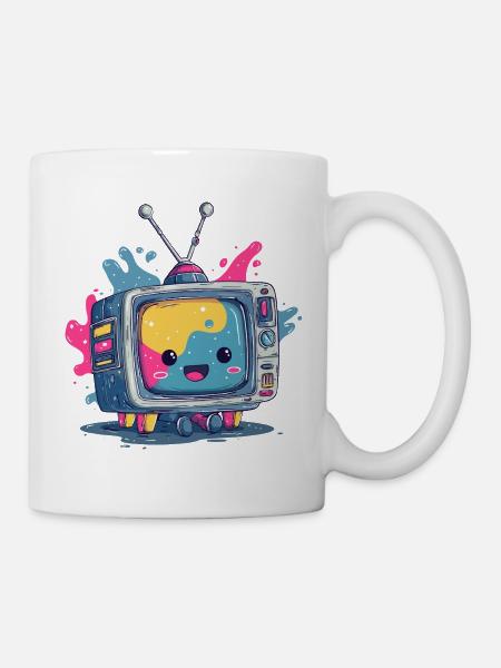Kunterbunter TV-Kumpel - Tasse - Weiß