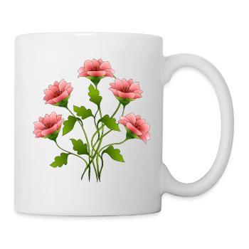 Fleur - Mug blanc - blanc - Droite