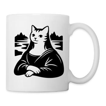 Portrait de Chat Lisa - Mug blanc - blanc - Droite