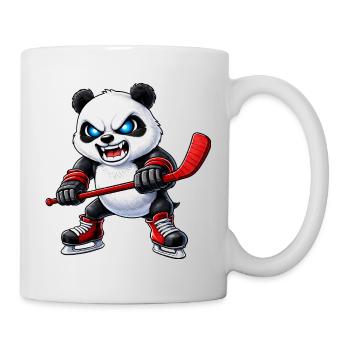 Süßer Panda Eishockeyspieler Aggressiver Hockey Ca - Tasse - Weiß - Rechts