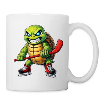 Süße Schildkröte Eishockeyspieler Cartoon Hockey - Mug - white - Right