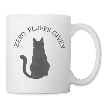 Zero Fluffs Given – Cat from behind with attitude - Mug - white - Right