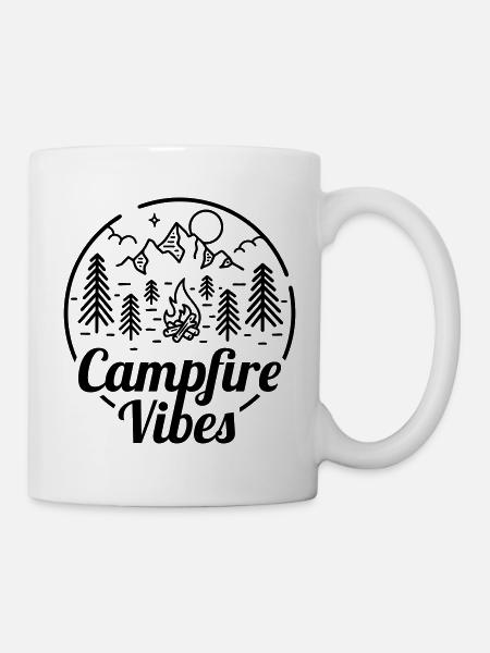 Ambiance de feu de camp - Mug blanc - blanc
