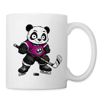 Eishockeyspieler Panda - Mug - white - Right