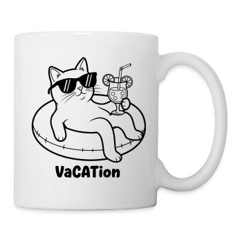 Vacances pour chat au bord de la piscine VaCATtion - Mug blanc - blanc - Droite