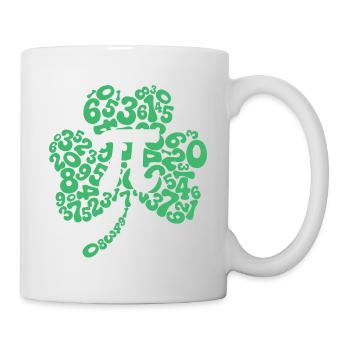 Symbole du trèfle Pi, jour de la Saint-Patrick - Mug blanc - blanc - Droite