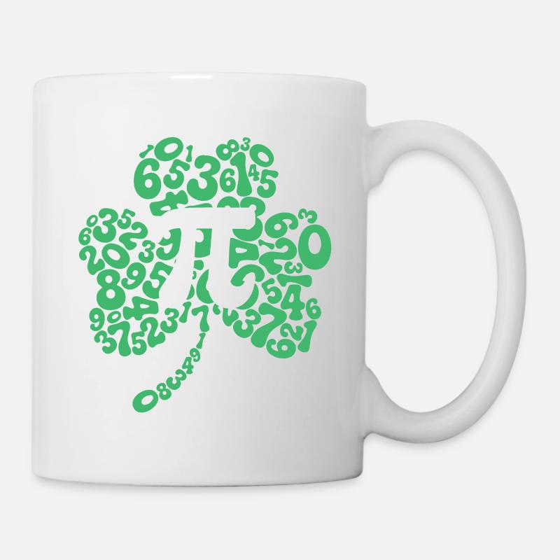 Shamrock Pi Symbol Pi Day St Patrick’s Day - Mug - white