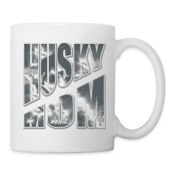 Maman Husky dans la neige - Mug blanc - blanc - Droite