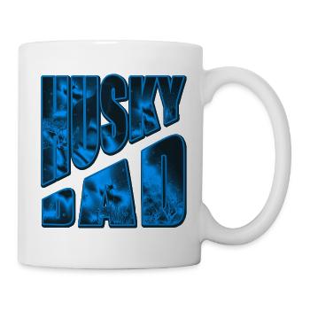 Husky Bad Neon Eisdesign - Tasse - Weiß - Rechts