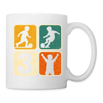 3 Football Birthday Boy 3 Years Ball - Mug - white - Right