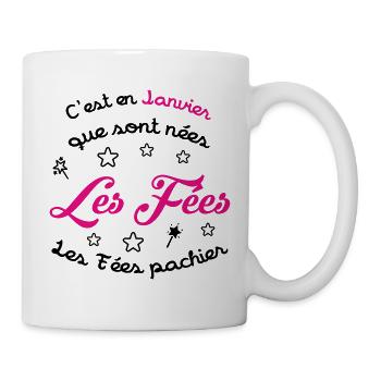 Januar-Geburtstag – Die Feen machen keinen Scheiß! - Tasse - Weiß - Rechts