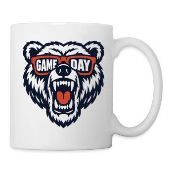 Bear Football Game Day Fan Wildtier-Humor - Tasse - Weiß - Rechts