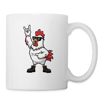 Chicken Rock Funny Music Gift - Mug - white - Right
