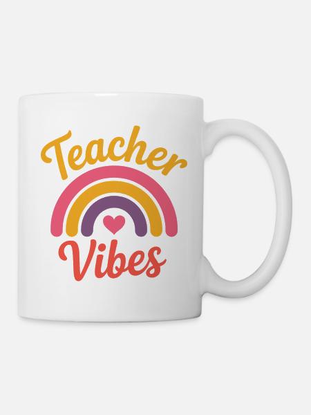 Teacher Vibes - Tasse - Weiß