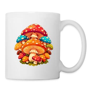 Colorful Toadstools Cartoon - Mug - white - Right