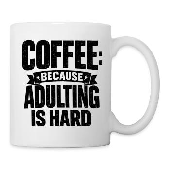 Coffee because Murder is wrong Kaffee retro - Mug - white - Right