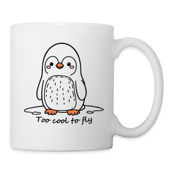Pinguin mit rosa Wangen - Tasse - Weiß - Rechts