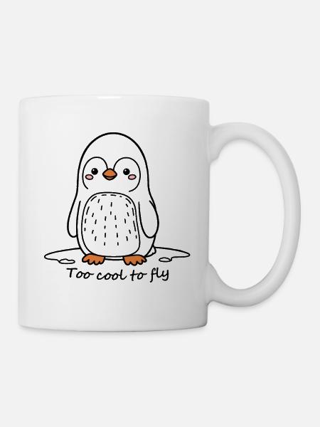 Pinguin mit rosa Wangen - Tasse - Weiß