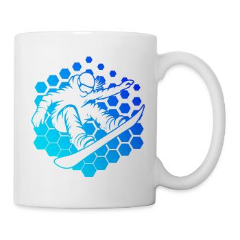 Œuvres d’art propres pour snowboard féminin - Mug blanc - blanc - Droite