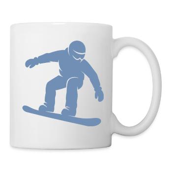 Sports d’hiver Minimalist Silhouette Snowboard - Mug blanc - blanc - Droite