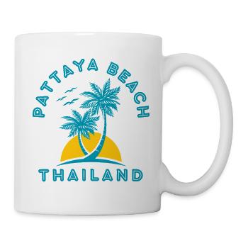 Pattaya Beach Palm Sunset - Mug - white - Right