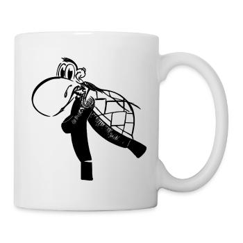 Caution Turtle - Tasse - Weiß - Rechts