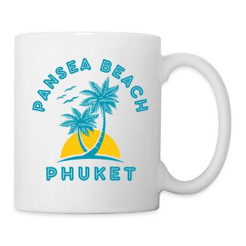 Phuket Beach Palmen Sonnenuntergang - Tasse - Weiß - Rechts