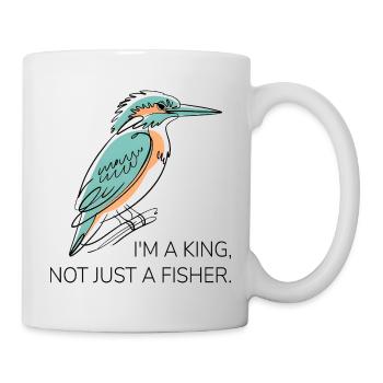 I'm a King – Kingfisher Pun Design - Mug - white - Right