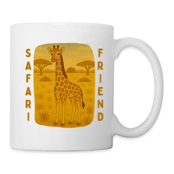 Girafe dans la savane dorée - Mug blanc - blanc - Droite